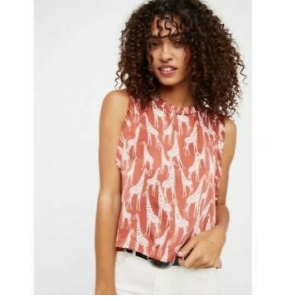 Free People Giraffe Blouse